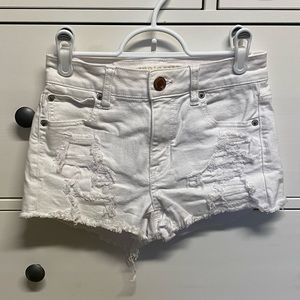 American Eagle White Jean Shorts